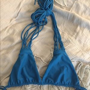 NWOT Mikoh Swimwear Venezuela top in *Blue*